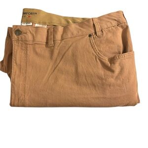 Men's Classic Tan Khaki Pants Size 54”x28” 4X 99% Cotton